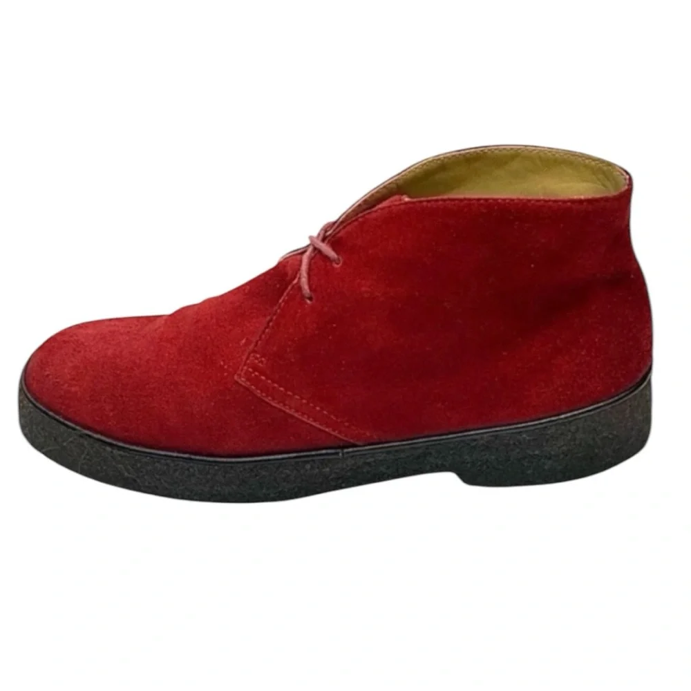 Original Britishers Red Suede Chukka Boots Men display picture 3